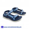 PAREDES SANDALIA CONFORT CON SUELA DEPORTIVA CON AMORTIGUACION Y LIGERA, AJUSTE CON VELCRO - AZUL