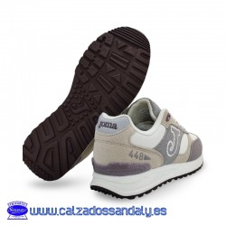 JOMA ZAPATILLA RETRO RUNNING DE MODA CON SUELA CONFORT Y TRANSPIRABLE - C448 - BEIG / GRIS