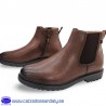 BOTA GOMA LATERAL CHELSEA CON CREMALLERA PARA FACIL PONER CON SUELA DE GOMA LIGERA - MARRON