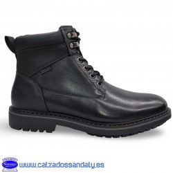 BOTA MILITAR DE VESTIR PARA HOMBRE CON CORDONES Y CREMALLERA PARA FACIL PONER - NEGRO