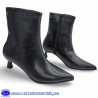 BOTIN VESTIR CON PUNTA FINA Y TACON FINO BAJO, NAPA BLANDITA Y FLEXIBLE - MARRON CHOCOLATE