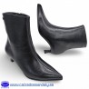BOTIN VESTIR CON PUNTA FINA Y TACON FINO BAJO, NAPA BLANDITA Y FLEXIBLE - MARRON CHOCOLATE