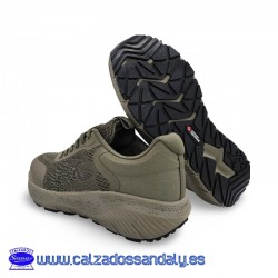 JOMA ZAPATILLA CONFORT CON CORDONDES ELASTICOS DE FACIL PONER Y SUELA ALMOHADILLADA - VERDE