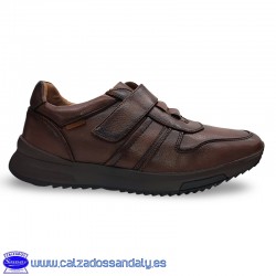 ZAPATO HOMBRE CON VELCRO CON ESTILO CASUAL - MARRON