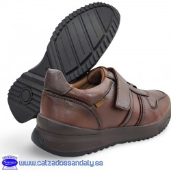 ZAPATO HOMBRE CON VELCRO CON ESTILO CASUAL - MARRON