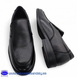 ZAPATO KIOWA DE HOMBRE PARA VESTIR CON GOMAS LATERALES Y SUELA DE GOMA FLEXIBLE - NEGRO