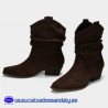 BOTA CAMPERA EN SERRAJE SUAVE Y TACON COMODO CON TAPA DE GOMA - MARRON